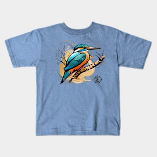 Shamanistic Kingfisher, Spirit Animal Guide Kids T-Shirt